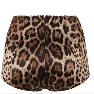 Dolce & Gabbana Leopard Print Micro Shorts